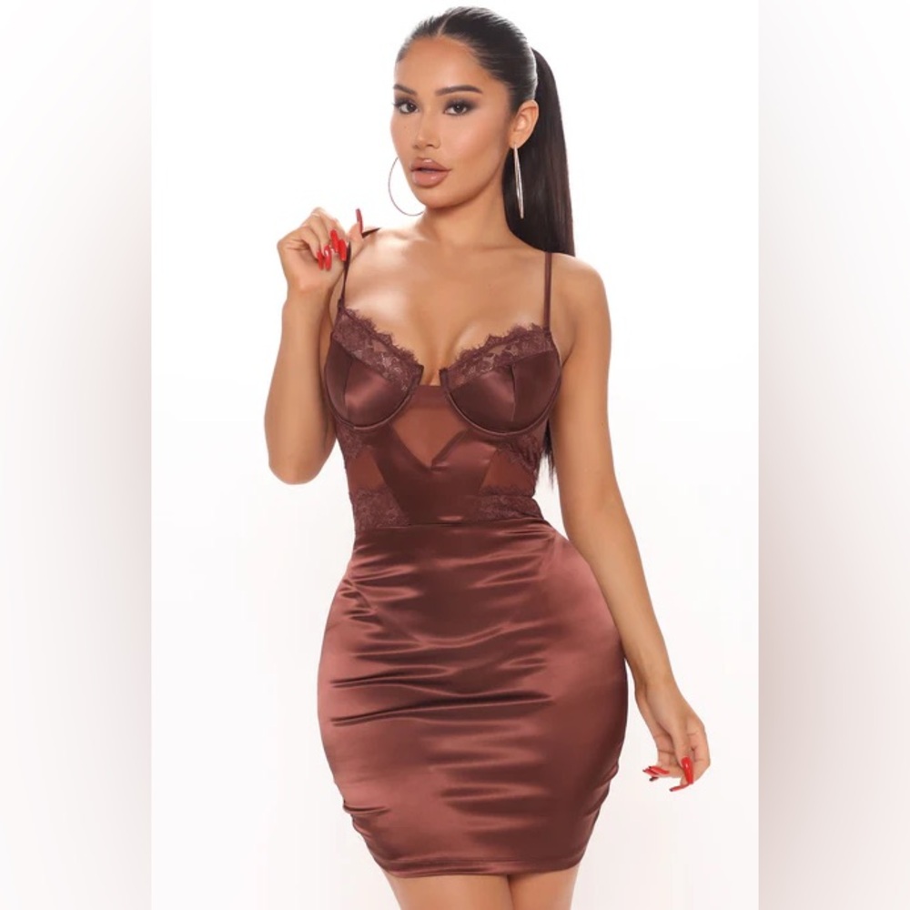 Fashion Nova Chocolate Lace Bra Set